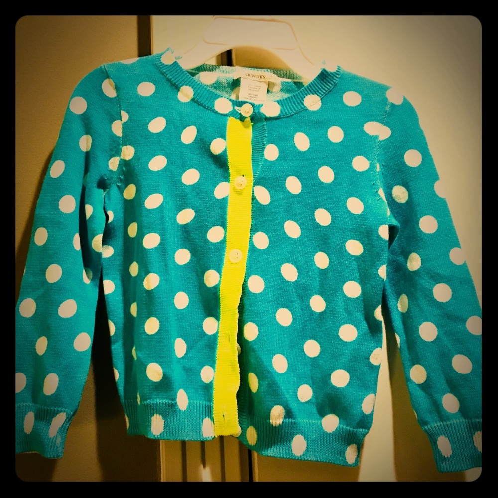 J Crew Polka Dot cardigan 3t